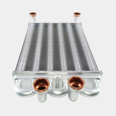 Теплообменник битермический L=225 (для Ariston Egis, Immergas Star)